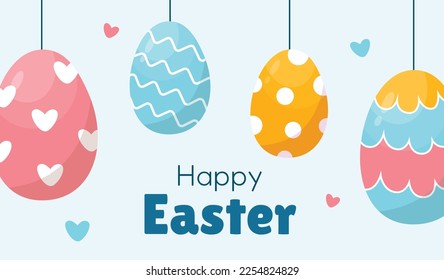 Diseño de la Ilustración del Vector del Día de Pascua.