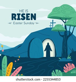 Diseño de la Ilustración del Vector del Día de Pascua.