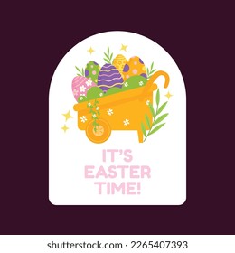 Vektorgrafik-Design am Ostertag. Ostern.