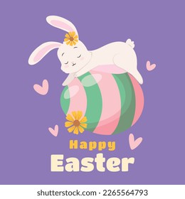 Diseño de la Ilustración del Vector del Día de Pascua. Temporada de Pascua.
