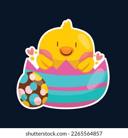Diseño de la Ilustración del Vector del Día de Pascua. Temporada de Pascua.