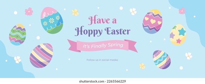 Diseño de la Ilustración del Vector del Día de Pascua. Temporada de Pascua.
