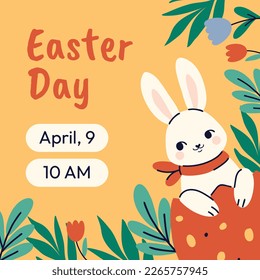 Diseño de la Ilustración del Vector del Día de Pascua. Temporada de Pascua.