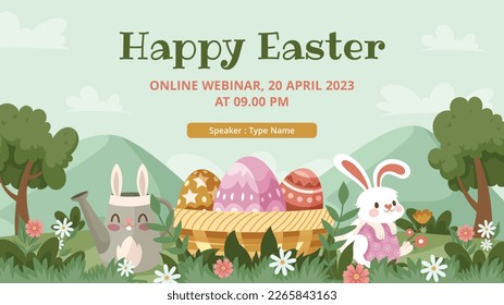 Diseño de la Ilustración del Vector del Día de Pascua. Temporada de Pascua.