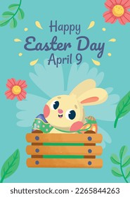 Diseño de la Ilustración del Vector del Día de Pascua. Temporada de Pascua.