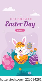 Vektorgrafik-Design am Ostertag. Ostern.