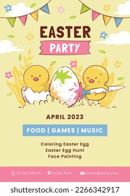 Diseño de la Ilustración del Vector del Día de Pascua. Temporada de Pascua.