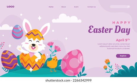 Vektorgrafik-Design am Ostertag. Ostern.