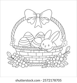 It is  easter day vector line art design