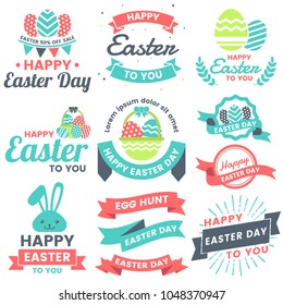 Easter Day Vector Logo for banner for banner