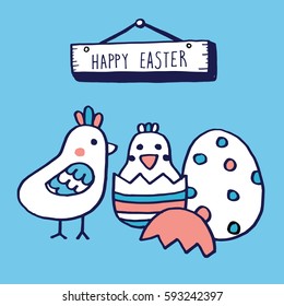 Easter Day,Happy Easter.Vector illustration