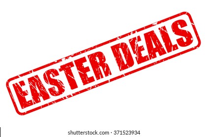 EASTER DEALS Red Stamp Text On White