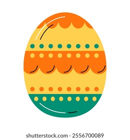 Easter Decorated Egg Vector Illustration