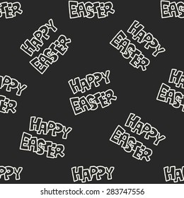 Easter decoration doodle seamless pattern background