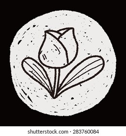 Easter decoration flower doodle