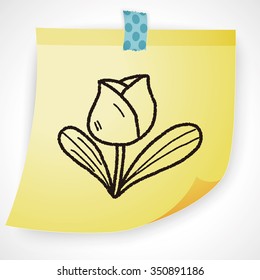 Easter decoration flower doodle
