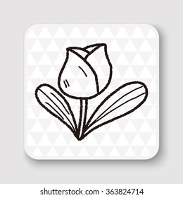 Easter decoration flower doodle