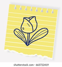 Easter decoration flower doodle