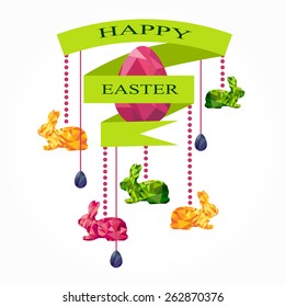 Easter decoration with ribbon