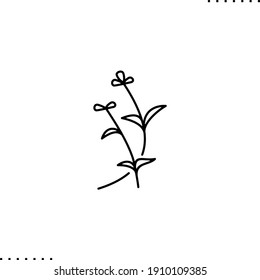 icono del vector de ramas de decoración de Pascua en contorno