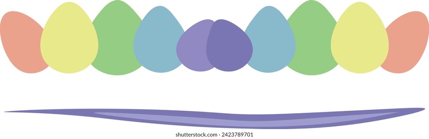 easter decoration various shape and color of easter egg