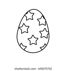 easter decorative egg ornament design line