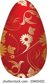 easter decorative egg in red color