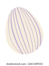 Easter decorative eggs flat icon. Vector illustration