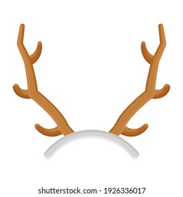 Easter deer hunter antlers, flat icon design