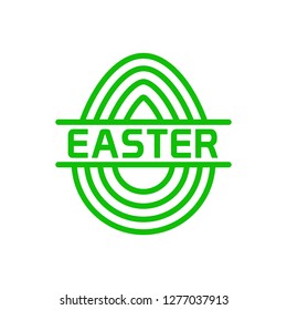 easter design concept with bunnt logo modern style rabbit