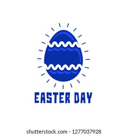 easter design concept with bunnt logo modern style rabbit