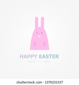 Easter design with cute banny illustration