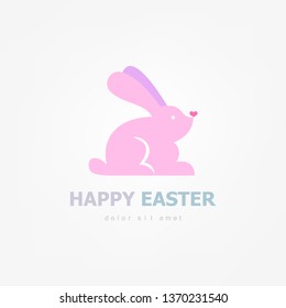 Easter design with cute banny illustration