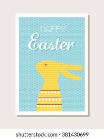 Easter design with cute bunny greeting card or invitation