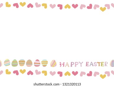 Easter design material. Illustration of eggs. Season clip art.