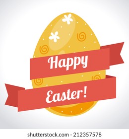 Easter design over white background,vector illustration