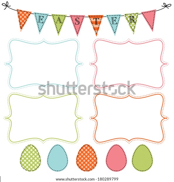 Easter Design Template Four 4x6 Frames Stock Vector (Royalty Free ...