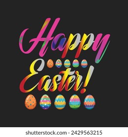 Easter design template. Happy Easter quotes typography