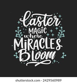 Easter design template. Easter typography illustration