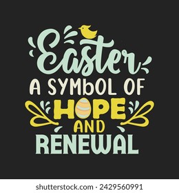 Easter design template. Easter typography illustration