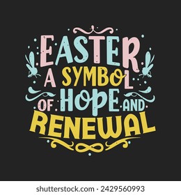 Easter design template. Easter typography illustration