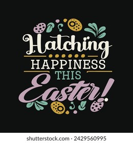 Easter design template. Easter typography illustration