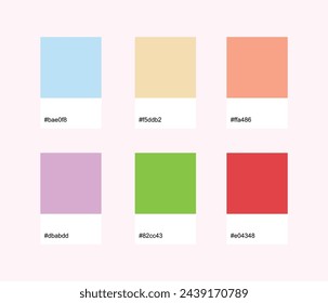 Easter Designer Pack Color Palette inspired by Spring pastel colors.
