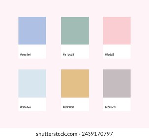 Easter Designer Pack Color Palette inspired by Spring pastel colors.