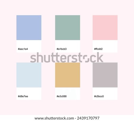 Easter Designer Pack Color Palette inspired by Spring pastel colors.