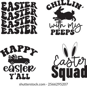 Easter Designs, Easter Bunny T shirt Design, Happy Easter Quotes Design Template.