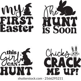 Easter Designs, Easter Bunny T shirt Design, Happy Easter Quotes Design Template.