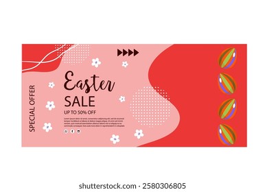 easter discount coupon vector illustration