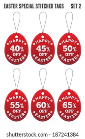 Easter discount tags in the form of egg. Set 2. 