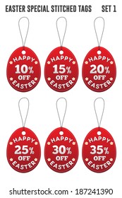 Easter discount tags in the form of egg. Set 1. 